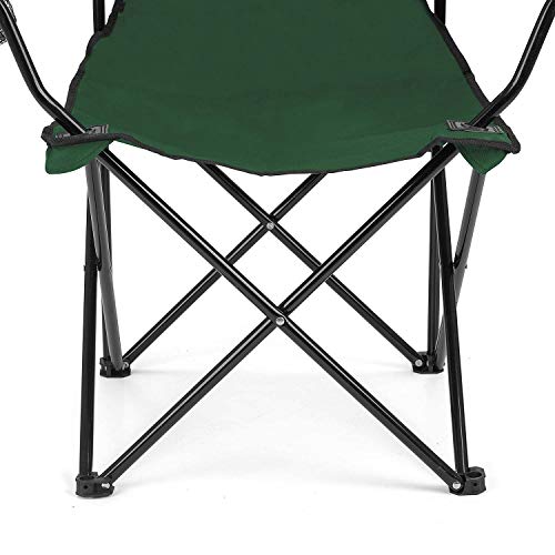 Image of Camping Folding Chair Outdoor Garden, Picnic, Travelling, Lawn, Patio Outdoor Chairs with Carrying Bag (Green)