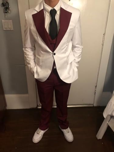 Mens Suits 3 Piece Set Slim Fit Suis for Men Wedding Prom Business One Button Suit Jacket Pants Vest Set3