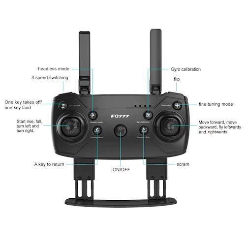 HaiMa Fq35 Wifi Fpv Foldable Rc Quadcopter Drone Con 720P Camera Altitude Hover - Deep Blue China