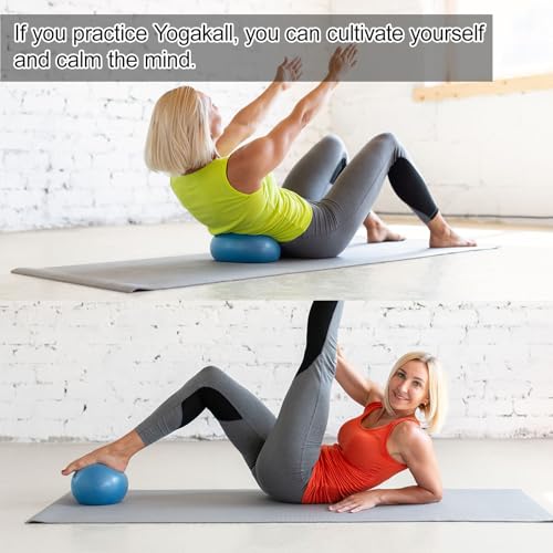 Auidy_6TXD 2 Stück Gymnastikball Klein,25cm Pilates Ball Übung Ball,Soft Rutschfester Gymnastikball mit Aufblasvorrichtung für Yoga, Pilates, Balance, Physiotherapie