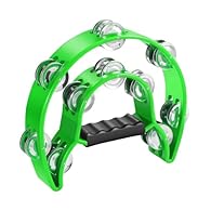 Metal Half Moon Musical Tambourine Design - The 10 inch tambourine has an ergonomic grip that makes it easy to hold and a steady grip. They are suitable for playing a wide range of music styles, including jazz, classical, hip-hop, rock 'n' roll, and ...