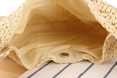 Straw Crescent Crossbody Bag for Women 2025 Summer Beach Woven Shoulder Purse Slouchy Boho Tote Bag Large Capacity4