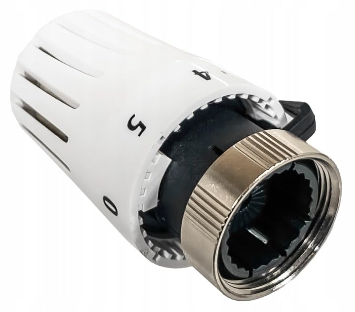 Produktbild von Delamiya 2 Stück Thermostatkopf, M30 X 1,5 Heizkörperthermostat, Heizungsthermostat Weiß Mit Frostschutzstellung, Thermostat-Kopf, Thermostat Heizung, Kühlerthermostatventil Für Büro Zuhause
