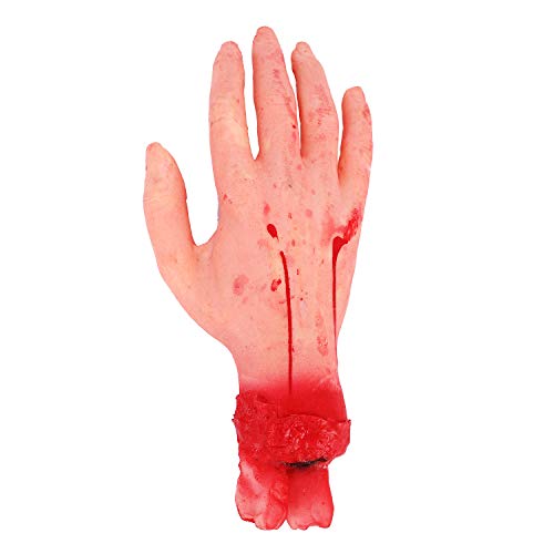 LONTG Halloween Decor Bloody Fingers Scary Dead Body Parts Broken Arm Hand Tricky Playing a Trick Haunted House Decorations Props A Pair of Horror Severed Hand and 5 Fingers - Image 3