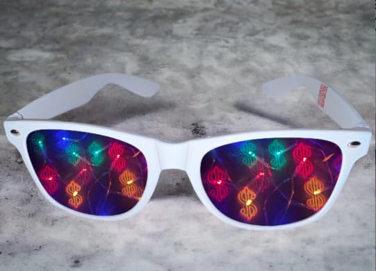GogoRavers™ Dollars Special Light Diffraction Effect Glasses - Image 2