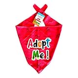 Giving Paws - Adopt Me Dog Bandana - Puppy Bandanas with Sweet Sayings and Eye-Catching Solid Colors - Giving Back to Pets in Need - Pink Bandanas for Dogs - Large/X-Large
