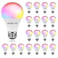 DAYBETTER Smart Light Bulbs, RGBCW WiFi Color Changing Led Bulbs, Smart Bulbs That Work with Alexa & Google Assistant, A19 E26 9W 800LM Multicolor Led Light Bulb, Led Ceiling Fan Light Bulbs, 20 Pack