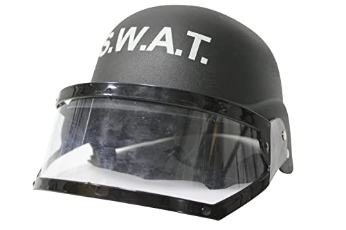 Studio Halloween Adult's Standard Black SWAT Helmet with Eye Shield