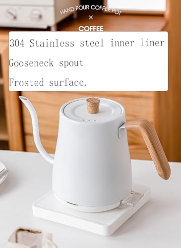 Hervidor Eléctrico de Acero Inoxidable 27oz Blanco miniatura 4