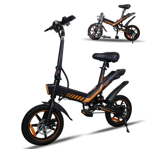 YOBACARID Bici Elettrica Pieghevole, 14' Bici Elettrica da 250W Motore 36V...