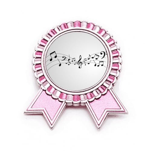 Broche style Art Déco en métal de haute qualité au design de portée musicale