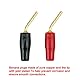 Greluma 12 Stk 2 mm Bananenstecker Stiftschraube, 2 mm vergoldeter Audio-Lautsprecher Kabelanschluss