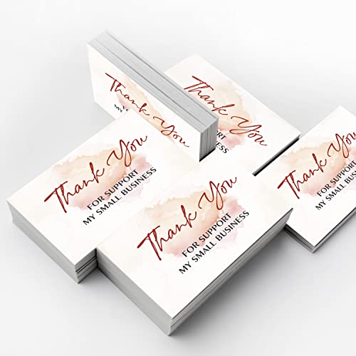 Image of Clickedin - 50 Pieces Thank You Greeting Card Tags for Greet Buyers