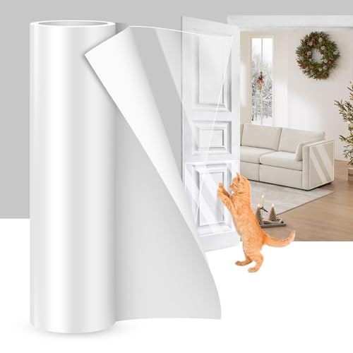 SZTCECDM Cat Couch Protector, Transparent Anti Scratch Furniture Protector, Self-Adhesive