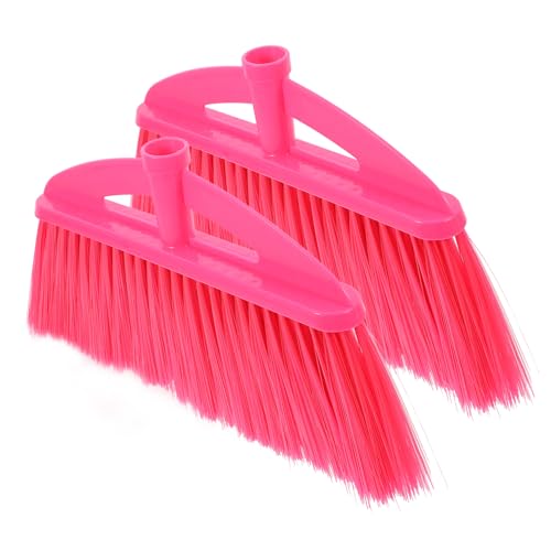 GOOHOCHY Replacement Broom Head 2pcs Sweeper Head for Floor Cleaning Plastic Bristled Sweeper Replacement