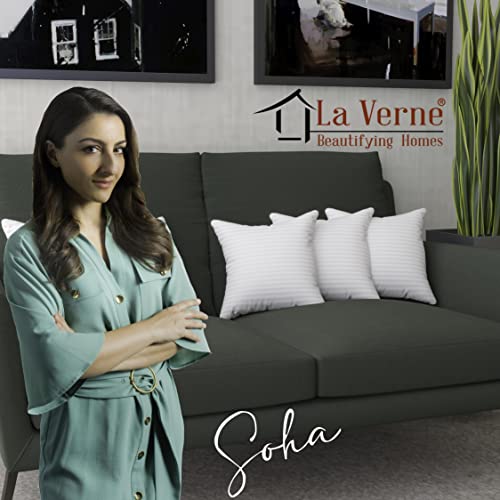 Image of LA VERNE Luxury Premium Cloth Microfibre Blown Technology Filled Cushion Filler Pack of 5 (16 inchX16 inch) (White)