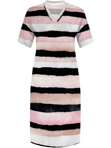 Image of SUZONANA Plus Size Dresses for Curvy Women African Print American Dress Summer Outfits Casual Loose with Pocket