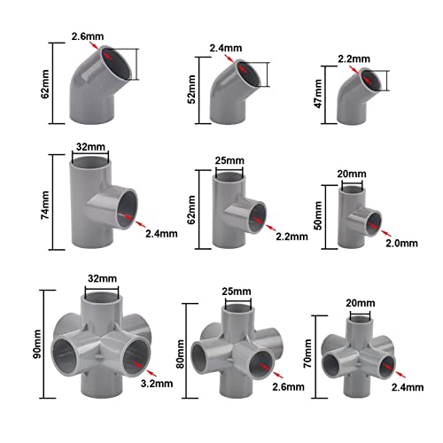 Adaptateur d'irrigation PVC à emboîter avec joint plastique étanche - 4