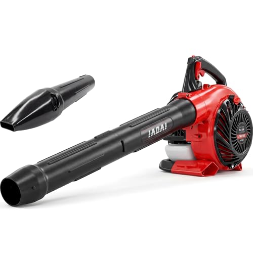 IVOVI Gas Leaf Blower Handheld 26cc 2-Cycle Engine – 180 MPH & 380 CFM Power for Lawn Care, Leaf & Debris Cleanup, Driveways, and Light Snow Removal (ESL268)