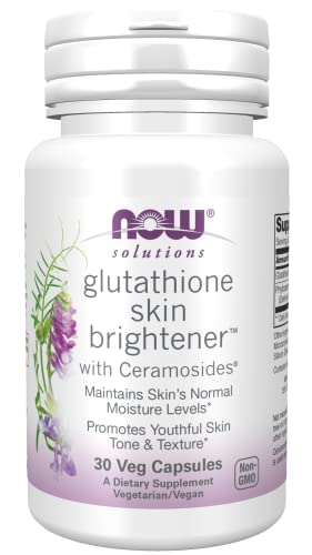Glutathione Skin Brightener with Ceramosides Now Foods 30 VCaps