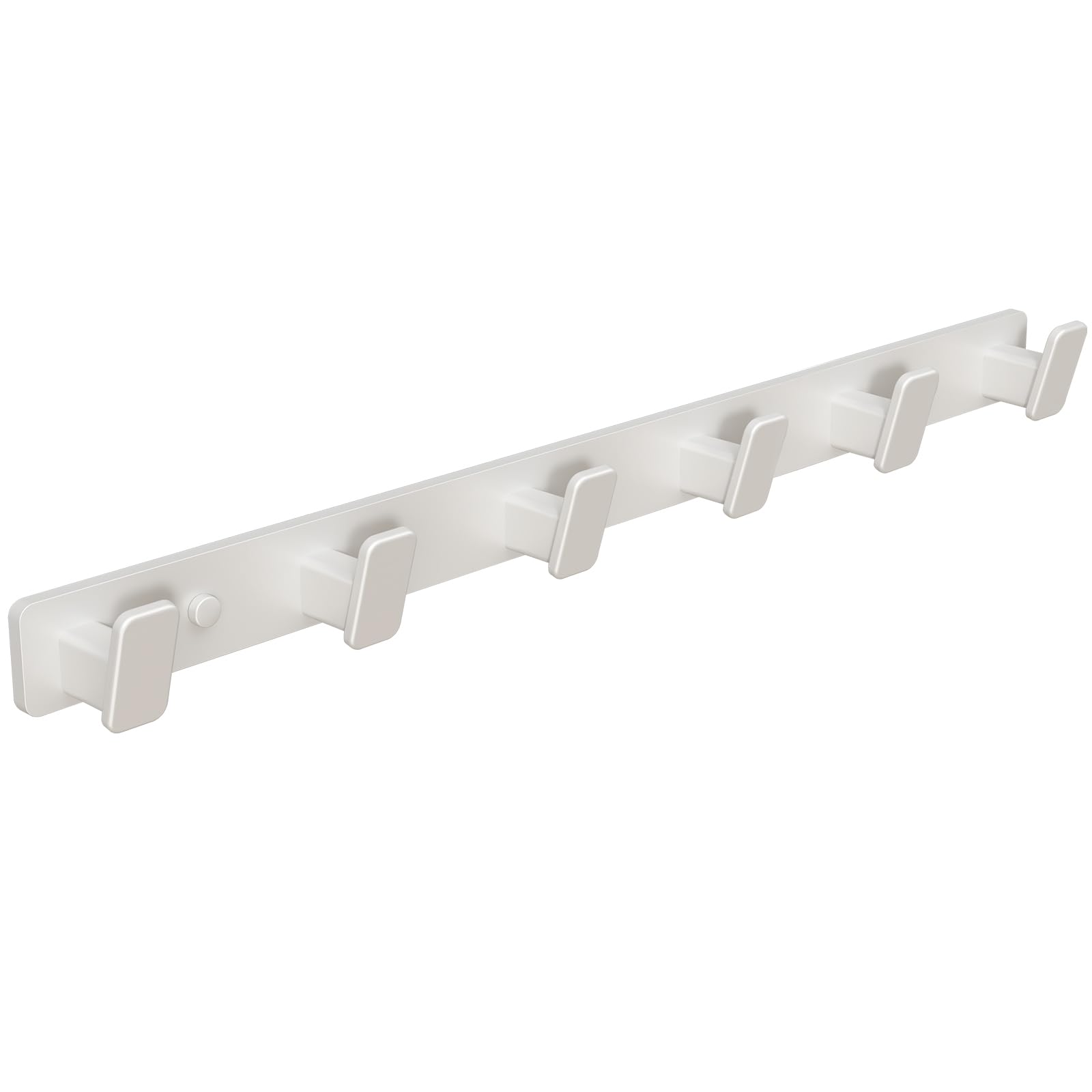Coat Hook Wall Rack Hanger - White Coat Rack with 6 Hooks Wall Hooks for Hanging Hat Key Bag Towel Wall Mount Coat Holder