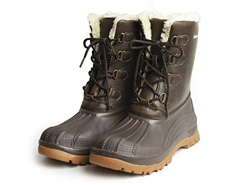 [ゴールデンレトリバー] 防水 防寒 防滑 レインブーツ スノーブーツ メンズ ブーツ 靴 シューズ スノー レイン シューズ アウトドア (27cm(26cm-26.5cm相当), D/Brown)