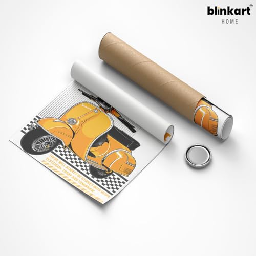 Image of BLINKART Vespa SprintCar Posters Sticker Gift Items for Boys Room Wall Decor || Comes with Double-Sided Tape|| Decoration Bedroom Living Room Office Studio Decor | 12x18 In (A3) - CAR-315