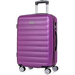 Maletas Outlet Carrefour ITACA - Maletas Medianas - Maleta Mediana 4 Ruedas, Maleta Viaje Mediana, Maletas De Viaje, Maleta Mediana. Maletas de Viaje Grandes 23 Kilos. Candado con combinacion 71260, Morado
