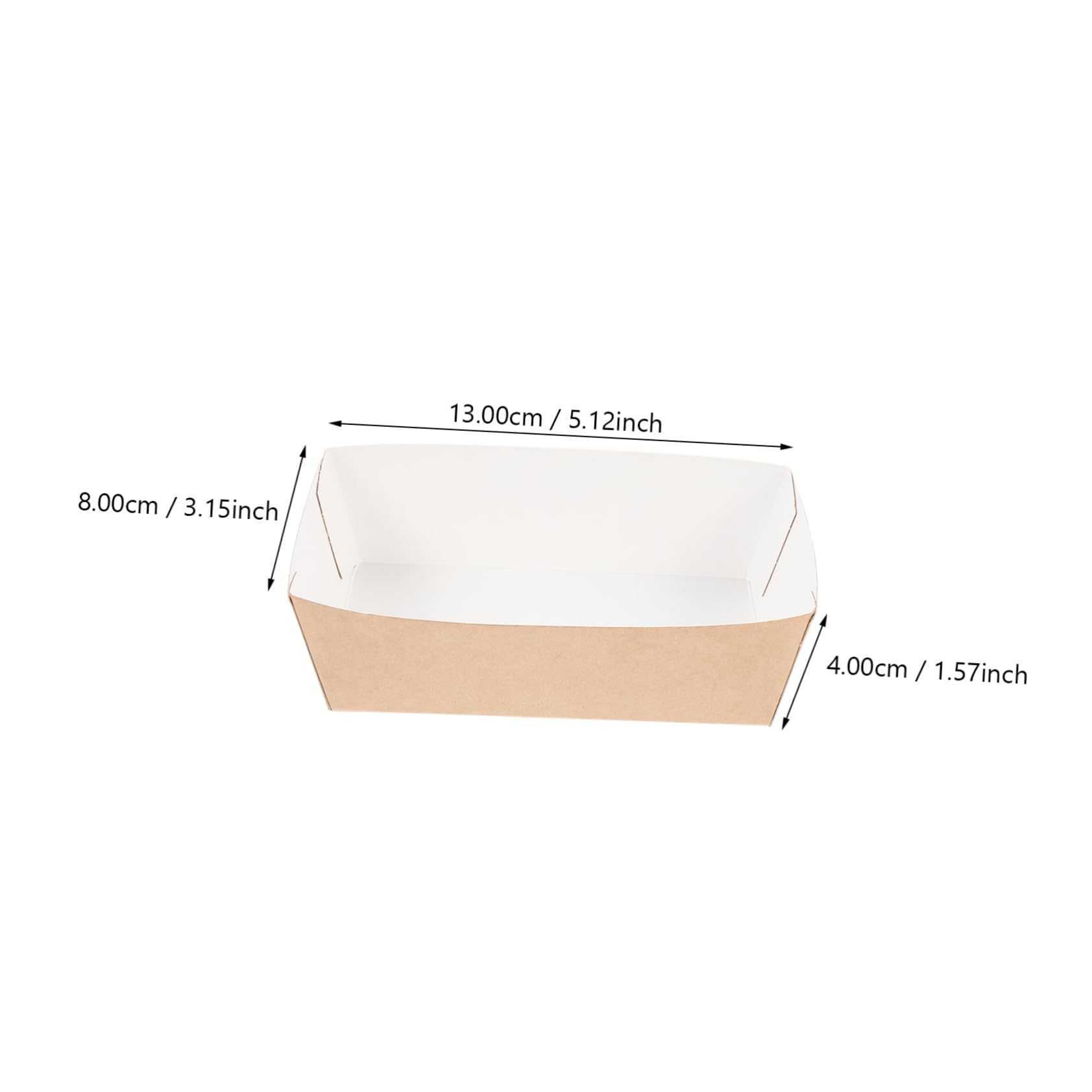 ABOOFAN 50pcs Disposable Thickened Oil Paper Food Trays Fold Snack Holders for Fries for Parties Takeout and Meal Prep Xxcm