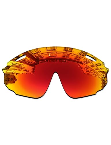 Vonxyz Lenses Replacement for Oakley Wind Jacket 2.0 OO9418 Sunglass - Ruby MirrorCoat Polarized