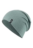 Sterntaler OCS Beanie Melange – Unisex Baby Mütze aus Melange-Singlejersey (Bio) – weiche Kopfbedeckung mit zwei Tragevarianten – lässige Übergangsmütze für Babys & Kinder – steingrün, Gr. 51