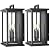 ZSMAIKU Large Outdoor Lights For House,Modern Exterior Lighting Fixtures,Black Outdoor Wall Lantern Sconce,2-Light Front Porch Garage Hallway Wall Mount Light With Thick Glass Shades Waterproof 2 Pack