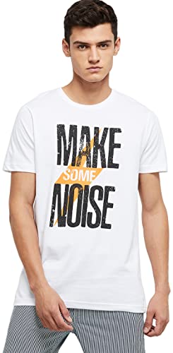Image of Max Men's Printed Slim Fit Crew Neck T-Shirt