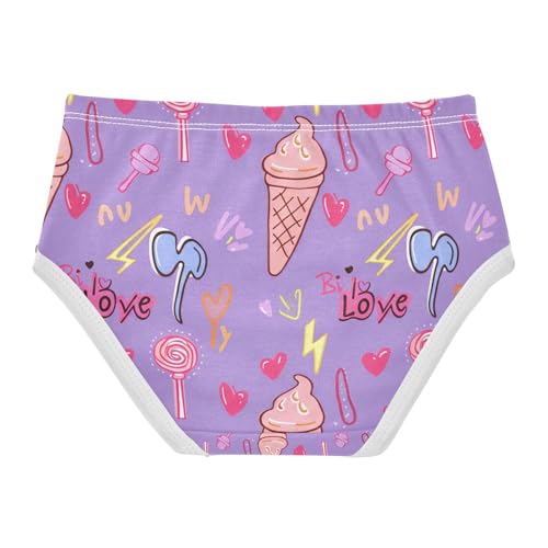 Colorful Ice Cream Cones Toddler Girls's Underwear 2T 202c12162
