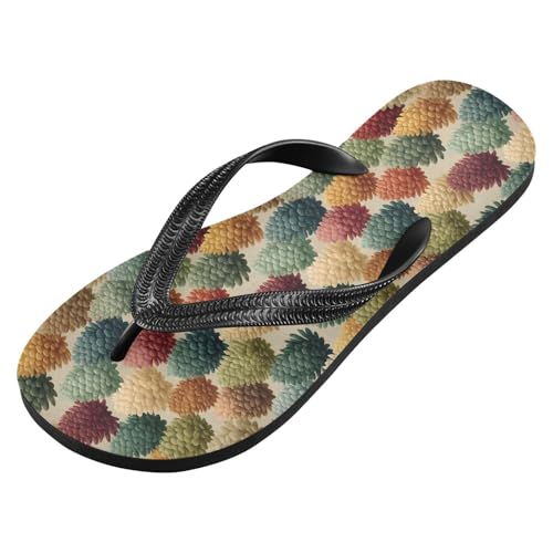 Flip Flop Sandals Pinecone Pattern Print for Women Men Beach Outdoor XS2