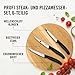 Victorinox Swiss Classic Profi Steak- und Pizzamesser-Set, 6-teilig, Tafelmesser, Wellenschliff, Scharfe Klingen, 11 cm, Robuste Kunststoffgriffe, Schwarz