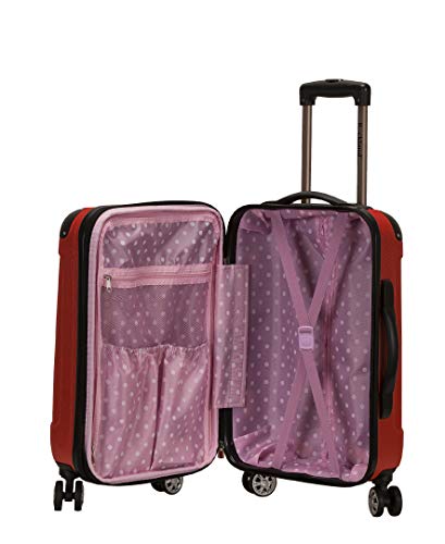 Image of Rockland London Hardside Spinner Wheel Luggage, Red, 3-Piece Set (20 /24 /28)