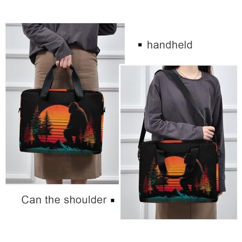 Bolso Maletín para Laptop Estampado Sunset Gorilla Multibolsillos miniatura 2