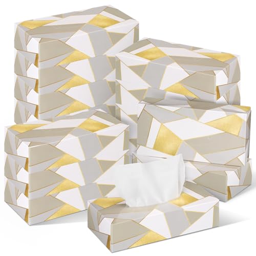 Image of Yinder 12 Packs Back to School Facial Tissue Boxes 1560 Sheets Soft Facial Tissue Bulk for Teacher Classroom School 2 Ply 130 Sheets Travel Tissues for Home Office Car Kitchen Wedding(Modern)