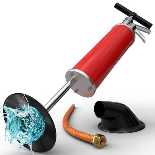 XXL Rohrreinigungsspumpe [8 Bar] - Abflusspumpe für eine...