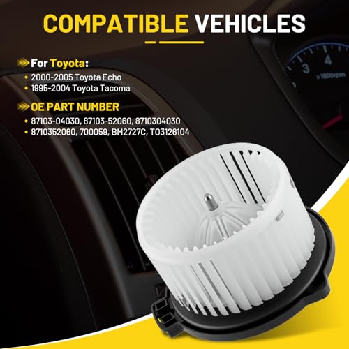Image of 700059 HVAC Blower Motor Fit for Toyota Echo 2000-2005 | for Toyota Tacoma 1995-2004 Blower Motor Replacement TO3126104 BM2727C 87103-04030 8710352060
