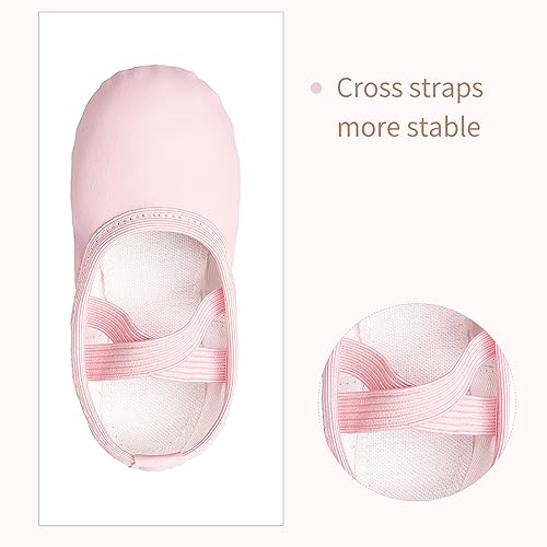 Stelle Pantufas de balé para meninas, Rosa claro, 5 Toddler