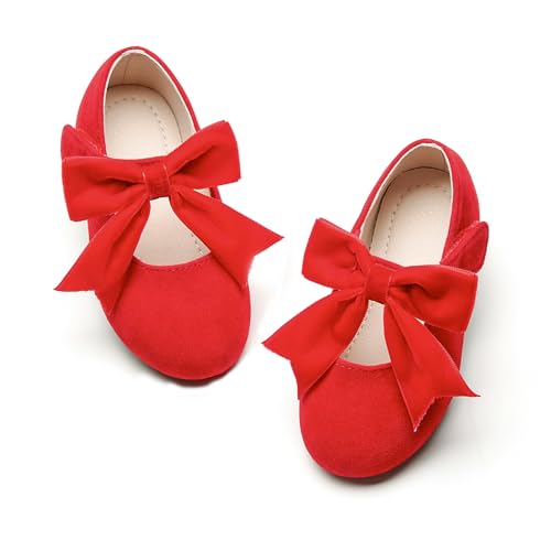 Image of PHIRAMIN Tollder Girl Dress Shoes - Little Girl Ballet Flats for Wedding Party