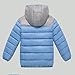 VBGHZXJL Girls Hooded Puffer Jacket Lightweight Winter Coat Warm Quilted Zipper Outerwear With Pockets For Kids Girls Fashion (Blue,11-12 Years)
