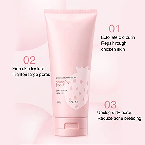 Body Scrub Crème, 200g Body Scrub Diepe Reiniging Whitening Body Acid Exfoliërende Gladdere Huid Exfoliator - Image 5