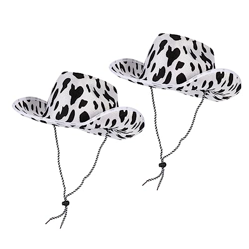 Chapeau de vache en feutre lot de 2 chapeaux ajustables Toyvian