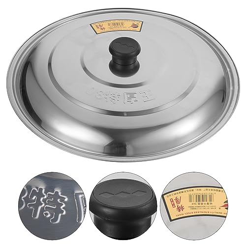 Universal Pan Lid Universal Lid for Pots Pans: Stainless Steel s Replacement 33cm Round Basting Steaming Cover Cookware Frying Skillet Parts Accessories - Image 4
