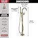 Delta Trinsic Freestanding Tub Faucet with Hand Held Shower, Gold Floor Mount Tub Filler, Champagne Bronze T4759-CZFL (Valve Not Included)