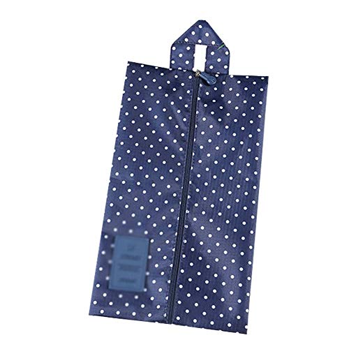 Preisvergleich Produktbild JoyRolly Reisetasche wasserdichte Schuhtasche Oxford Cloth Fresh Design Tragbarer Reiseschuh-Organizer Navy Point