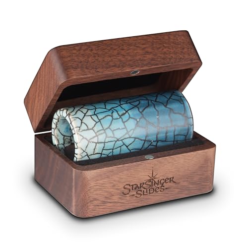 Breaker Ceramic Guitar Slide Bundle – Handmade Ocean Wave-Inspired Crackle Glaze (Medium)